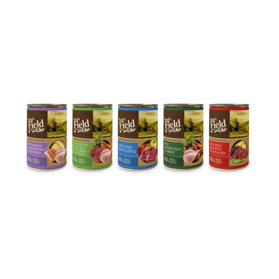Sam's Field True Meat konzerva za pse - Jagnjetina sa jabukom 400g