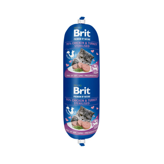 BRIT Kobasica za mačke - Piletina&Ćuretina sterilised 180g BRIT Kobasica za mačke - Piletina&Ćuretina sterilised 180g