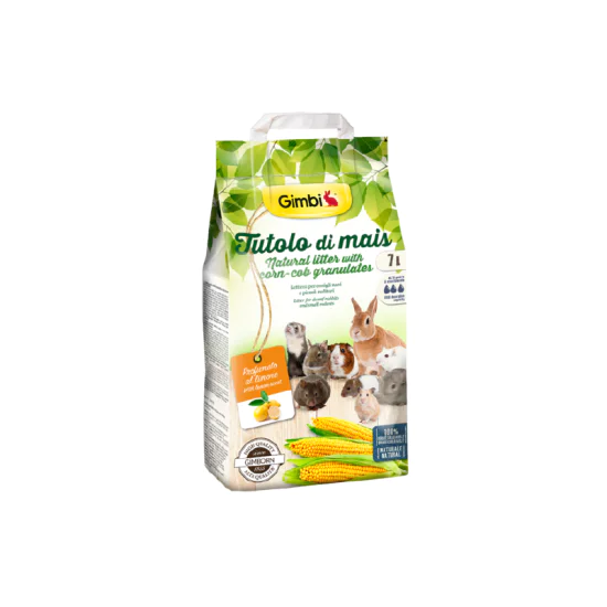 Gimbi Litter Lemon - Prirodni posip od kukuruzovine 7l Gimbi Litter Lemon - Prirodni posip od kukuruzovine 7l