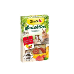Gimbi Snackitos Jagoda&Banana - Poslastica za glodare 60g