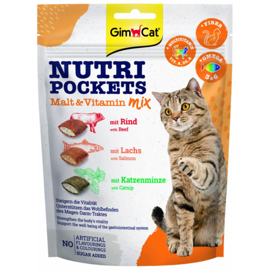 GimCat Nutri Pockets Malt-Vitamin 150g