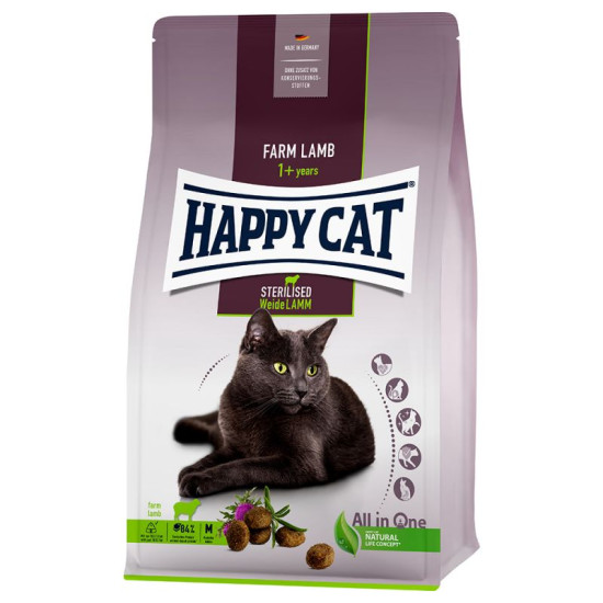 Happy Cat hrana za mačke Sterilised Jagnjetina 1.3kg