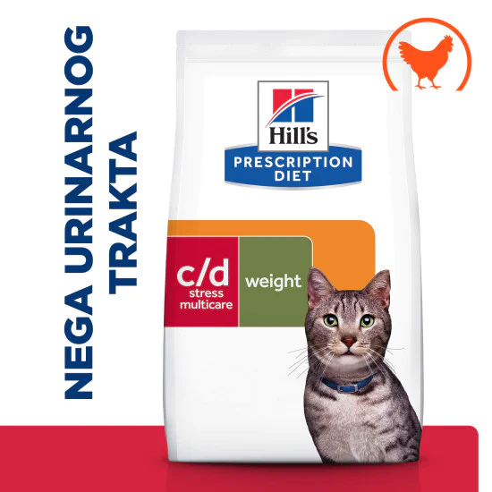 Hills Prescription Diet cat veterinarska dijeta C/D Urinary stress + Metabolic Piletina 1.5kg