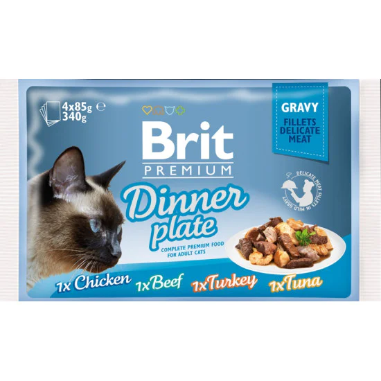 BRIT Delicate Fileti za mačke u sosu - Dinner Plate 4x85g