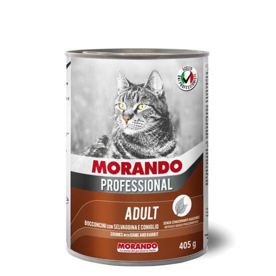 Morando hrana za mačke Adult konzerva - Divljač i zec 6x405g