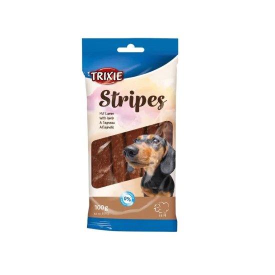 Trixie Stripes trake sa jagnjetinom 100g Trixie Stripes trake sa jagnjetinom 100g