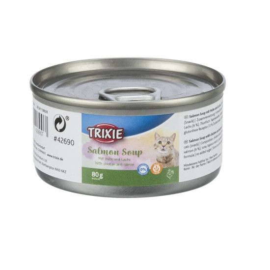 Trixie Supa za mačke od lososa i piletine 80g