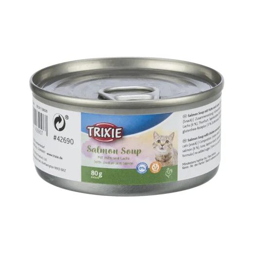 Trixie Supa za mačke od lososa i piletine 80g