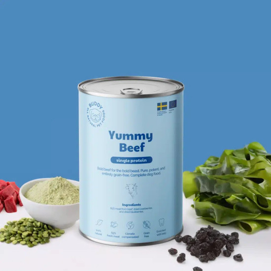 Buddy konzerva za pse Monoprotein - Yummy Beef 400g