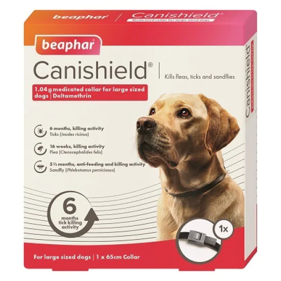 Beaphar Canishield ogrlica protiv buva i krpelja za velike pse - L 65cm