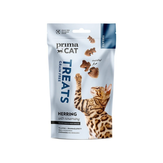 Prima Cat Crunchy treats - Herring&Rosemary 40g