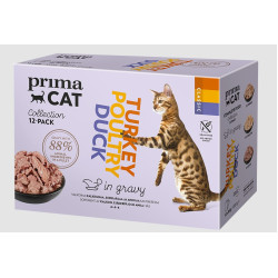 Prima Cat sos za mačke Multipack in gravy - Poultry mix 12x85g