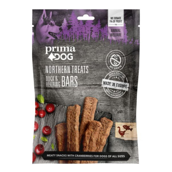 Prima Dog Northern treats Bars - Duck and Herring 80g