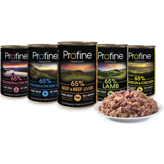 Profine konzerva za pse 65% - Lamb with hearts 400g