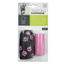 M-Pets Dispenzer sa futrolom 2x15kom - Crna i zelena/pink