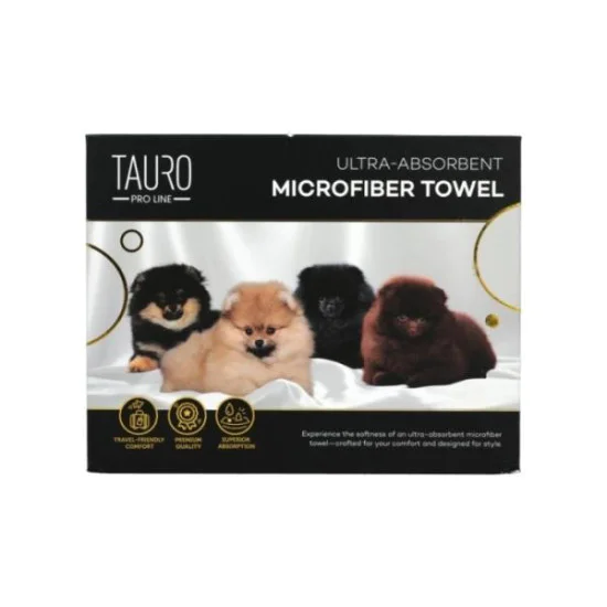 Tauro Pro Line Microfiber Towel - 80x160cm - Pomeranski špic, Maltezer i Bišon