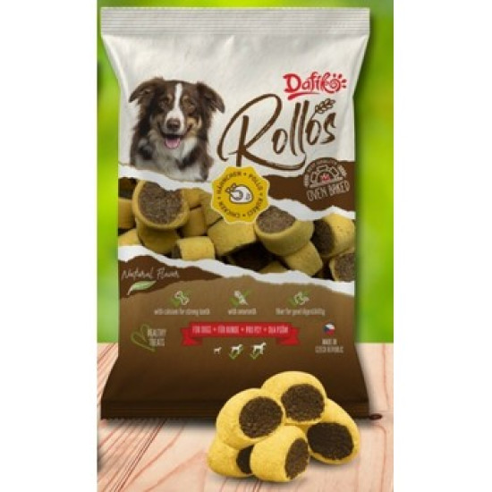 Dafiko poslastica za pse -  Rollos živina 500g