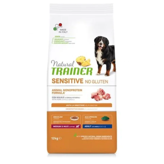 Trainer Natural SENSITIVE No Gluten hrana za pse - Pork - Medium&Maxi Adult 12kg