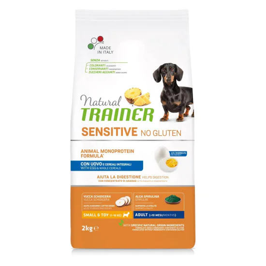 Trainer Natural SENSITIVE No Gluten hrana za pse - Egg - Small&Toy Adult 2kg Trainer Natural SENSITIVE No Gluten hrana za pse - Egg - Small&Toy Adult 2kg