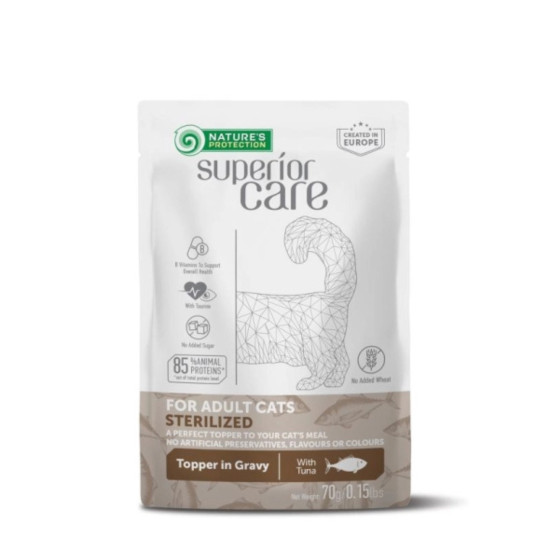 Nature's Protection Superior Care preliv za mačke - Adult Tuna Sterilised 70g