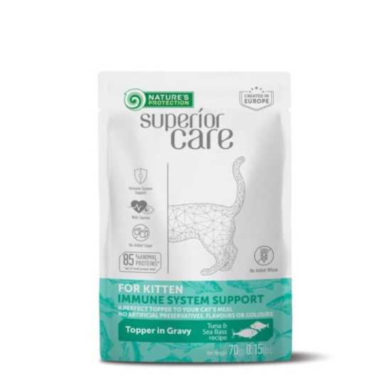 Nature's Protection Superior Care preliv za mačke - Kitten Tuna&Sea bass Imune System Support 70g