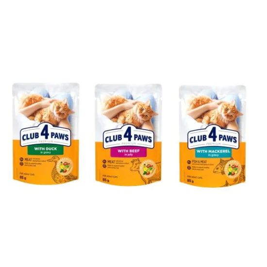 Club4Paws sos za mačke Cat - Riba 85g
