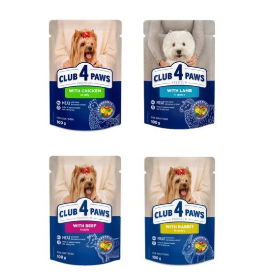 Club4Paws sos za pse Dog - Piletina u želeu 100g
