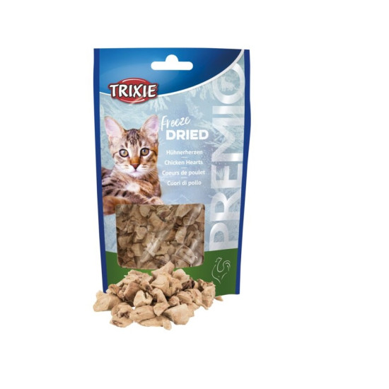 Trixie PREMIO poslastica za mačke Freeze Dried Chicken Hearts 25g