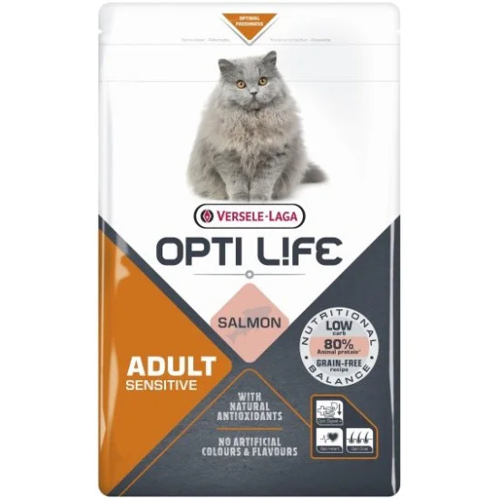 Opti Life hrana za mačke Sensitive - Losos 1kg