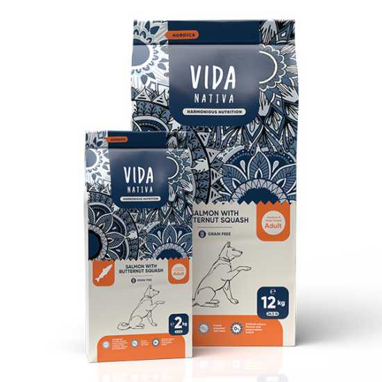 VIDA NATIVA Dog Medium&Large Adult  - Losos sa muskatnom tikvom 12kg