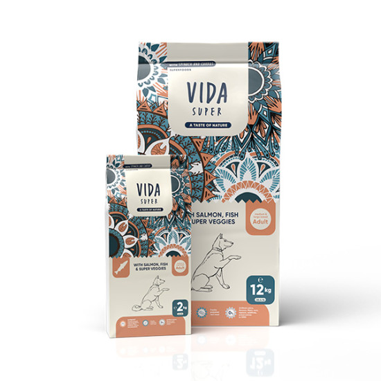 VIDA SUPER Dog Medium&Large Adult  - Losos, riba i povrće 12kg