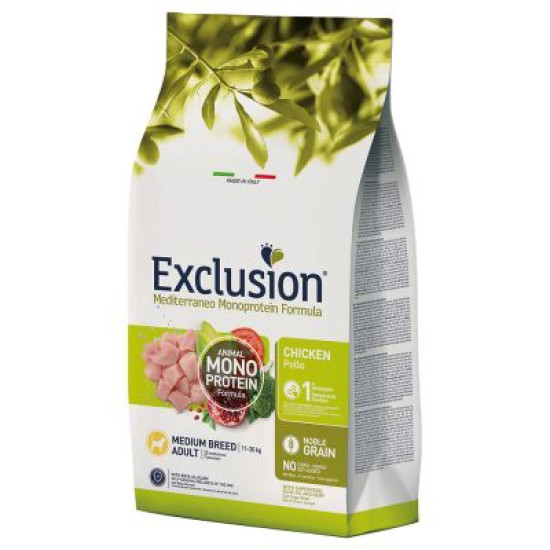 Exclusion Monoprotein hrana za pse Adult Medium - Piletina 12kg Exclusion Monoprotein hrana za pse Adult Medium - Piletina 12kg