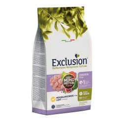 Exclusion Monoprotein hrana za pse Adult Medium Light - Piletina 12kg