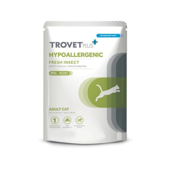 Trovet Plus veterinarska dijeta za mačke Hypoallergenic kesica - insect 85g Trovet Plus veterinarska dijeta za mačke Hypoallergenic kesica - insect 85g