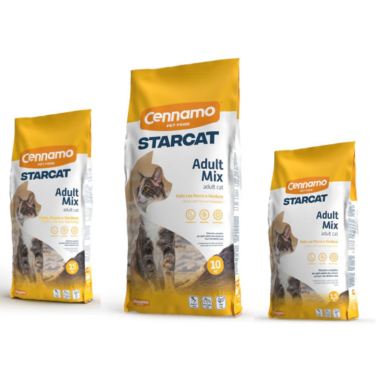 Cennamo StarCat Adult - Mix Chicken with Fish and Vegetables 15kg Cennamo StarCat Adult - Mix Chicken with Fish and Vegetables 15kg