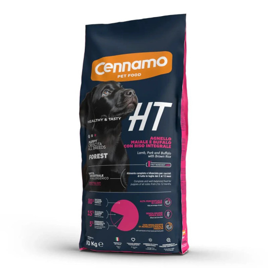 Cennamo Healthy and Tasty Puppy All breeds Forest - Jagnjetina, svinjetina i bivolje meso sa smeđim pirinčem 1.5kg