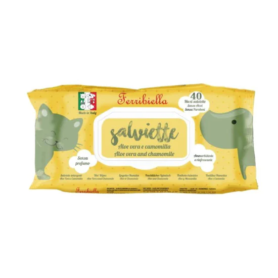 Vlažne maramice Ferribiella - Aloe vera&Chamomile 40kom