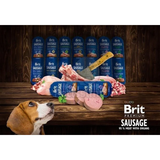 BRIT Kobasica za pse - Piletina i Zečetina 800g