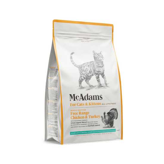 Mc Adams hrana za mačke i mačiće  - Free range chicken & Turkey 3.75kg