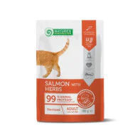 Nature's Protection kesica za mačke Sterilised Salmon&Herbs 100g