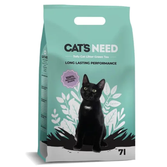 Cat's Need posip za mačke Tofu - Zeleni čaj 7l