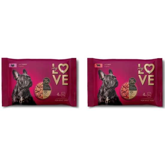 My Love sos za pse Dog  Multipack - Govedina 4x100g