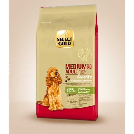 SELECT GOLD Dog Sensitive Medium Adult Duck&Potato 12kg