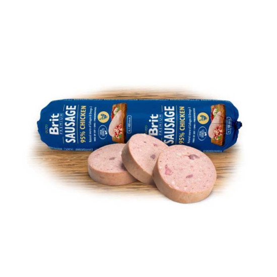 BRIT Kobasica za pse - Piletina i divljač 800g