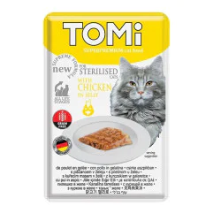TOMI Cat Sterilised sos za mačke - Piletina 22x85g TOMI Cat Sterilised sos za mačke - Piletina 22x85g