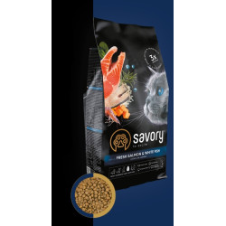 Savory cat hrana za mačke Adult  - Losos i bela riba 2kg