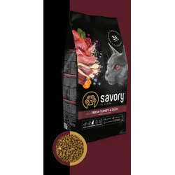 Savory cat hrana za mačke Adult Sterilised - Ćuretina i pačetina 2kg Savory cat hrana za mačke Adult Sterilised - Ćuretina i pačetina 2kg