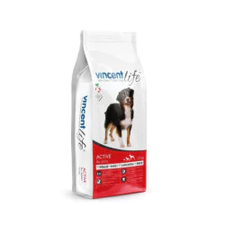 Vincent LIFE hrana za pse Adult All breeds Active - Piletina i pirinač 15kg