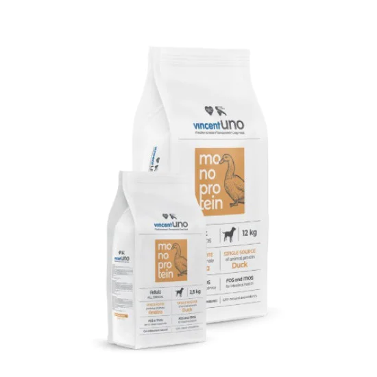 Vincent UNO hrana za pse Monoprotein - Pačetina 12kg