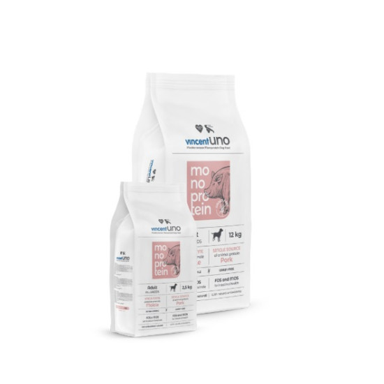 Vincent UNO hrana za pse Monoprotein Grain free - Svinjetina 12kg